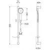 MEXEN/S - Milo DF40 sprchová baterie s příslušenstvím, černá 7134R40-70