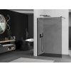 MEXEN/S - KIOTO Sprchová zástěna WALK-IN 100x200 cm 8 mm, černá, kouřové sklo 800-100-101-70-40