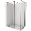 MEXEN/S - Kioto-F Sprchová zástěna WALK-IN s rámem 170 x 70 cm, transparent 8 mm, růžové zlato 800-170-202-04-60-070