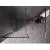 MEXEN/S - Kioto-F Sprchová zástěna WALK-IN s rámem 180 x 100 cm, transparent 8 mm, růžové zlato 800-180-202-04-60-100