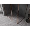 MEXEN/S - Kioto-F Sprchová zástěna WALK-IN s rámem 180 x 100 cm, transparent 8 mm, růžové zlato 800-180-202-04-60-100