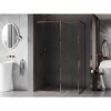MEXEN/S - Kioto-F Sprchová zástěna WALK-IN s rámem 180 x 100 cm, transparent 8 mm, růžové zlato 800-180-202-04-60-100