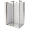 MEXEN/S - Kioto-F Sprchová zástěna WALK-IN s rámem 180 x 100 cm, transparent 8 mm, růžové zlato 800-180-202-04-60-100