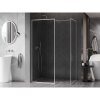 MEXEN/S - Kioto-XF Sprchová zástěna WALK-IN s rámem 160x100 cm, transparent 10 mm, nikl kartáčovaný 800-160-202-04-97-100-XF