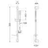 MEXEN/S - Fabia DF72 Sprchová baterie s příslušenstvím, černá 74654DF72-70