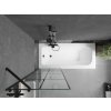 MEXEN/S - Vega obdélníková vana 160 x 70 cm s panelem + vanová zástěna 70 cm, černá vzor 550116070X9507007077