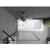 MEXEN/S - Vega obdélníková vana 160 x 70 cm s panelem + vanová zástěna 90 cm, černá vzor 550116070X9509007070