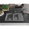 MEXEN/S - Gaspar granitový dřez 1.5 s odkapávačem včetně baterie Carla, šedá 6507-71-670700-70