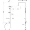 MEXEN/S - Carl sprchový sloup včetně sprchové termostatické baterie Slim, chrom 77105240-00