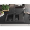 MEXEN/S - Gaspar granitový dřez 1.5 s odkapávačem včetně baterie Carla, černá kropenatá 6507-76-670700-70-B