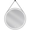 MEXEN - Reni zrcadlo s osvětlením,s 80 cm, LED 6000K, černý rám 9812-080-080-611-70