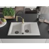 MEXEN/S - Gaspar granitový dřez 1.5 s odkapávačem včetně baterie Aster, bílá 6507-20-73450-57-B