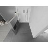 MEXEN/S - Kioto+ L Sprchová zástěna WALK-IN s poličkou a držákem ručníků 70 x 200 cm, transparent/dekor, nikl kartáčovaná 800-070-123-97-35