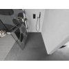 MEXEN/S - Kioto+ Sprchová zástěna WALK-IN s poličkou a držákem ručníků 100 x 200 cm, bílý vzor, grafit metal 800-100-121-95-97