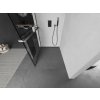 MEXEN/S - Kioto+ Sprchová zástěna WALK-IN s poličkou a držákem ručníků 110 x 200 cm, černý vzor, grafit metal 800-110-121-95-77