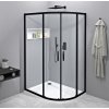 SIGMA SIMPLY BLACK štvrťkruhová sprchová zástena 1000x800mm, R550, L/R, číre sklo
