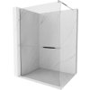 MEXEN/S - Kioto+ Sprchová zástěna WALK-IN s poličkou a držákem ručníků 105 x 200, transparent, chrom 800-105-121-01-00