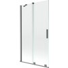 MEXEN/S - Velar dvoukřídlá posuvná vanová zástěna 100 x 150 cm, transparent, grafit metal 896-100-000-01-95