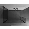MEXEN/S - Kioto Sprchová zástěna WALK-IN 120 x 80 x 40 cm, černý vzor, grafit metal 800-120-080-221-95-70-040