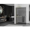 MEXEN/S - Kioto+ L Sprchová zástěna WALK-IN s poličkou a držákem ručníků 100 x 200 cm, grafit, zlatá 800-100-123-50-40