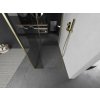 MEXEN/S - Kioto Sprchová zástěna WALK-IN 110 x 105 x 40 cm, transparent, zlatá kartáčovaná 800-110-105-221-55-00-040