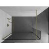 MEXEN/S - Kioto Sprchová zástěna WALK-IN 105 x 40 cm, transparent, zlatá kartáčovaná 800-105-212-55-00-040