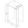 MEXEN/S - Kioto Sprchová zástěna WALK-IN 105 x 40 cm, transparent, zlatá kartáčovaná 800-105-212-55-00-040