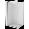 MEXEN/S - Velar Sprchová zástěna posuvná Walk-in 100 x 200 cm, dekor 8 mm, grafit metal 871-100-000-33-95