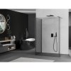 MEXEN/S - Kioto Sprchová zástěna WALK-IN 100 x 75 x 40 cm, transparent, grafit kartáčovaná 800-100-075-221-66-00-040