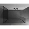 MEXEN/S - Kioto Sprchová zástěna WALK-IN 100 x 75 x 40 cm, transparent, grafit kartáčovaná 800-100-075-221-66-00-040