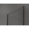 MEXEN/S - Kioto Sprchová zástěna WALK-IN 100 x 75 x 40 cm, transparent, grafit metal 800-100-075-221-95-00-040