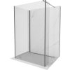 MEXEN/S - Kioto Sprchová zástěna WALK-IN 100 x 75 x 40 cm, transparent, grafit metal 800-100-075-221-95-00-040