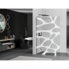 MEXEN/S - Kioto L Sprchová zástěna WALK-IN 70 x 200 cm, bílý vzor, grafit kartáčovaná 800-070-103-66-97