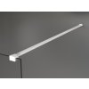 MEXEN/S - Kioto+ Sprchová zástěna WALK-IN s poličkou a držákem ručníků 100 x 200 cm, černý vzor, bílá 800-100-121-20-70