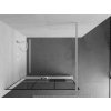 MEXEN/S - Kioto+ Sprchová zástěna WALK-IN s poličkou a držákem ručníků 100 x 200 cm, černý vzor, bílá 800-100-121-20-77
