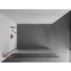 MEXEN/S - Kioto L Sprchová zástěna WALK-IN 100 x 200, transparent/dekor, měď kartáčovaná 800-100-103-65-35