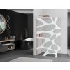 MEXEN/S - Kioto L Sprchová zástěna WALK-IN 80 x 200 cm, bílý vzor, měď kartáčovaná - 800-080-103-65-85 800-080-103-65-97