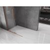 MEXEN/S - Velar L Sprchová zástěna posuvná Walk-in 100 x 200 cm, transparent 8 mm, měď kartáčovaná 871-100-003-03-65