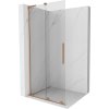 MEXEN/S - Velar L Sprchová zástěna posuvná Walk-in 100 x 200 cm, transparent 8 mm, měď kartáčovaná 871-100-003-03-65