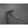 MEXEN/S - Kioto+ L Sprchová zástěna WALK-IN s poličkou a držákem ručníků 70 x 200 cm, transparent/dekor, grafit kartáčovaná 800-070-123-66-35