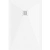 MEXEN/S - Stone+ obdélníková sprchová vanička 110 x 80, bílá, mřížka bílá 44108011-W
