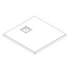 CERSANIT - SET B459 SPRCHOVÁ VANIČKA ČTVEREC TAKO SLIM 90x4 ČERNÉ MAT + SIFON S932-166