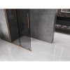 MEXEN/S - Velar Sprchová zástěna posuvná Walk-in 110 x 200 cm, grafit 8 mm, měď kartáčovaná 871-110-000-43-65