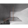 MEXEN/S - Velar Sprchová zástěna posuvná Walk-in 110 x 200 cm, grafit 8 mm, měď kartáčovaná 871-110-000-43-65