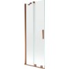 MEXEN/S - Velar Dvoukřídlá posuvná vanová zástěna 70 x 150 cm, transparent, růžové zlato 896-070-000-01-60