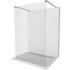 MEXEN/S - Kioto samostatně stojící sprchová zástěna 110 x 200 cm, transparent 8 mm, grafit metal kartáčovaná 800-110-002-95-00