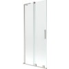 MEXEN/S - Velar L dvoukřídlá posuvná vanová zástěna 80 x 150 cm, transparent, nikl kartáčovaný 896-080-003-01-97