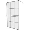 MEXEN/S - KIOTO Sprchová zástěna WALK-IN s poličkou a držákem ručníků 120 x 200, transparent/černá 8 mm, chrom 800-120-121-01-77