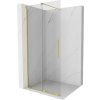 MEXEN/S - Velar posuvné sprchové dveře Walk-in 110 cm, transparent, zlatá kartáčovaná 871-110-000-03-55
