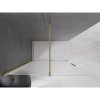 MEXEN/S - Velar Sprchová zástěna posuvná Walk-in 140 x 200 cm, dekor 8 mm, zlato kartáčovaná 871-140-000-33-55